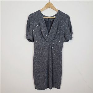 Lush steel grey silver sequin dress - NWOT